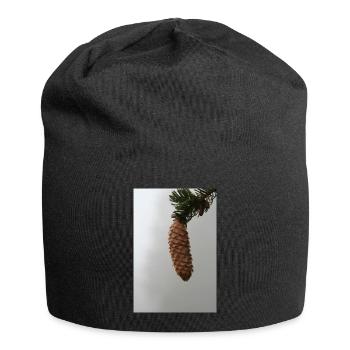 POMMES DE PIN DANS LA BRUME MATINALE - Bonnet en jersey - noir - Devant