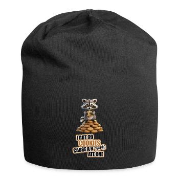 J’ai 99 Cookies cause un ... J’en ai mangé un - Raco mignon - Bonnet en jersey - noir - Devant