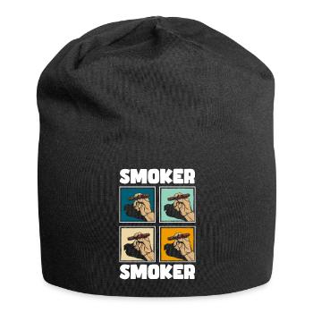 Tabak Kippe Dampfen - Jersey-Beanie - Schwarz - Vorne