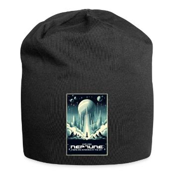 Explorez Neptune - Affiche Vintage - Bonnet en jersey - noir - Devant
