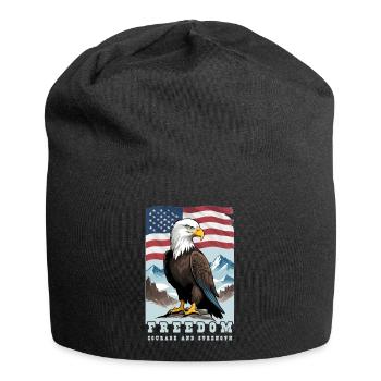 Pygargue à tête blanche - Bonnet en jersey - noir - Devant