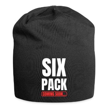 Six Pack coming soon! Fitness Motivation Sport - Jersey-Beanie - Schwarz - Vorne