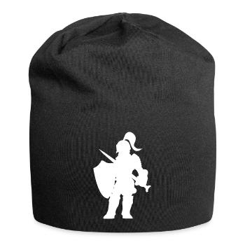 "Fantasy Rollenspiel - Ritter Silhouetten Design - Jersey-Beanie - Schwarz - Vorne