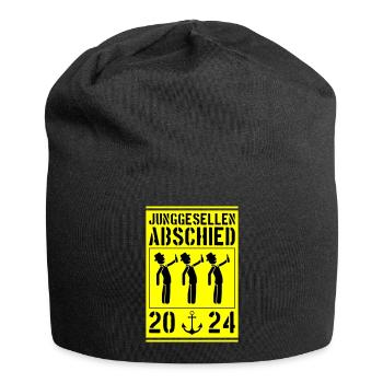 Junggesellenabschied 2024 - Jersey-Beanie - Schwarz - Vorne