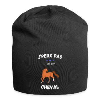 I can't, I've got a horse - Jersey Beanie - black - Front