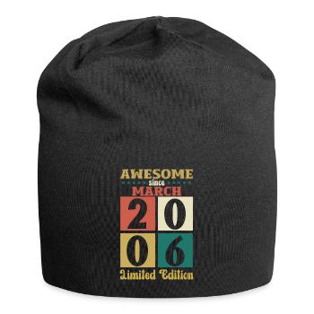 18e anniversaire cadeau mari génial mars 2006 - Bonnet en jersey - noir - Devant