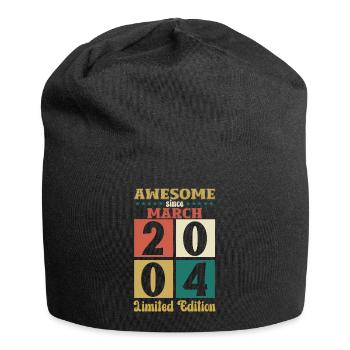 20e anniversaire cadeau mari génial mars 2004 - Bonnet en jersey - noir - Devant