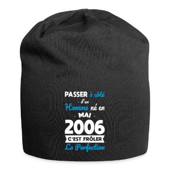 Birthday 18 years old - Born in May 2006 - Jersey Beanie - black - Front