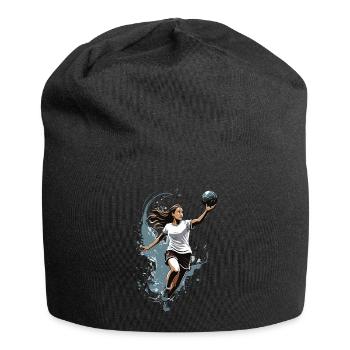 Joueur de handball streetwear Un style iconique - Bonnet en jersey - noir - Devant