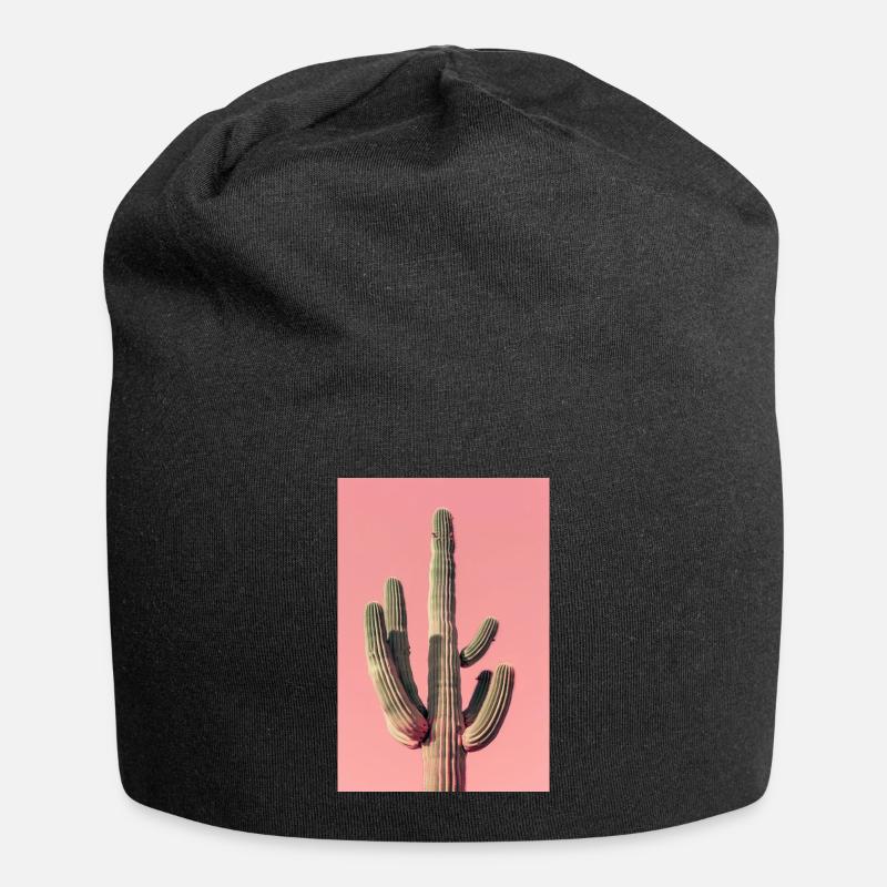 Large Cactus | AI - Jersey Beanie - black