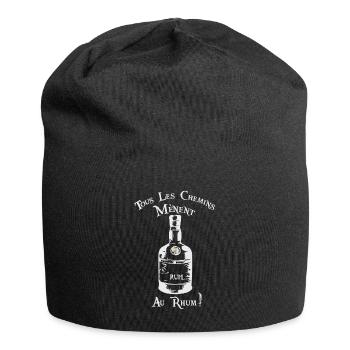 All roads lead to rum 1 - Jersey Beanie - black - Front
