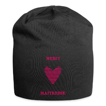 MERCI. MAÎTRESSE. MAÎTRE. MERCI MAÎTRESSE. MERCI. - Bonnet en jersey - noir - Devant