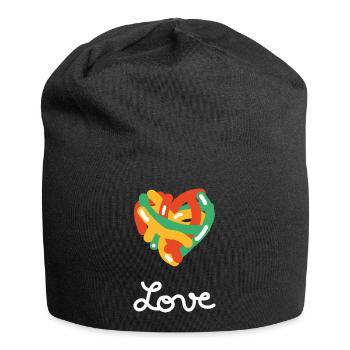 LOVE Coeur - Bonnet en jersey - noir - Devant