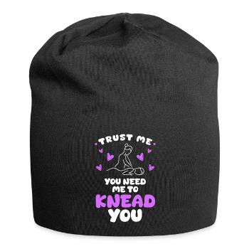 Wellness Entspannen Pflege - Jersey-Beanie - Schwarz - Vorne