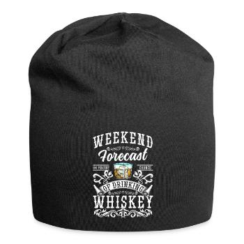 Bar à boire de bouteille de rhum - Bonnet en jersey - noir - Devant