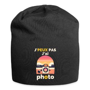 Ich kann nicht, ich habe ein Foto - Jersey-Beanie - Schwarz - Vorne