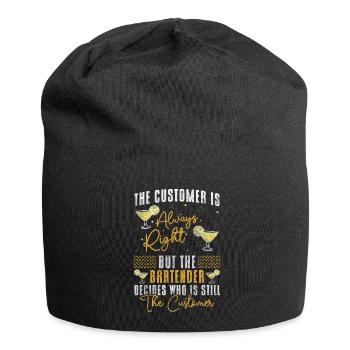 Mélange de bar barman - Bonnet en jersey - noir - Devant