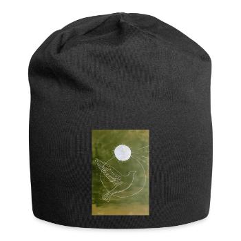 Dove Wall Art, Téléchargement Numérique Minimaliste - Bonnet en jersey - noir - Devant