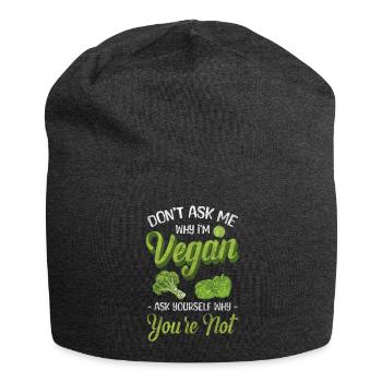 Nutrition Végétarien sain Éthique - Bonnet en jersey - charbon - Devant