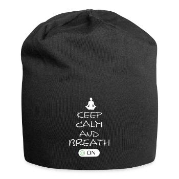 Yoga Namaste Chakra - Jersey-Beanie - Schwarz - Vorne