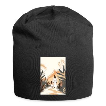 Komm Folge Mir, Kommunion Kunst, Jesus Christus, - Jersey-Beanie - Schwarz - Vorne