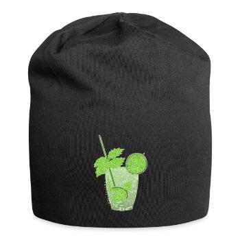 Laby Mojito (weiße Kontur) - Jersey-Beanie - Schwarz - Vorne