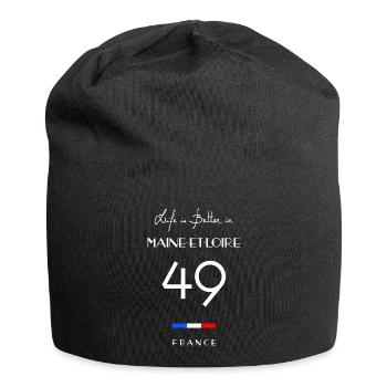 Das Leben ist besser in MAINE-ET-LOIRE Number 49 Anjou - Jersey-Beanie - Schwarz - Vorne