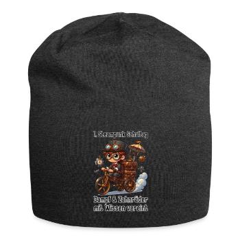 First Steampunk School Day - Jersey Beanie - charcoal grey - Front