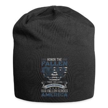 USA Stolz Stars and Stripes Weltmacht - Jersey-Beanie - Schwarz - Vorne