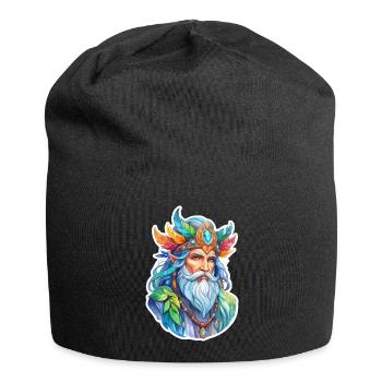 Aquarelles de druide - Bonnet en jersey - noir - Devant