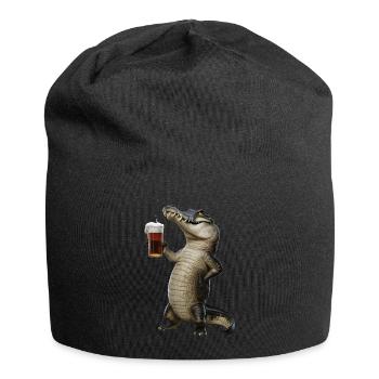 Krokodil Bier - Jersey-Beanie - Schwarz - Vorne