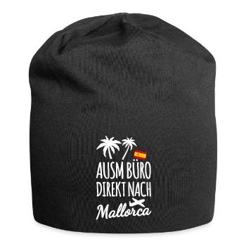 Büromensch in Mallorca - Jersey-Beanie - Schwarz - Vorne