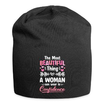 Célébration de l’émancipation féminine de la femme - Bonnet en jersey - noir - Devant