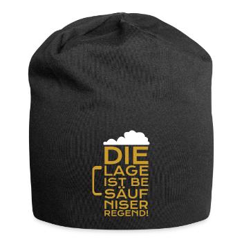 Bier Die Lage ist besäufniserregend - Jersey-Beanie - Schwarz - Vorne