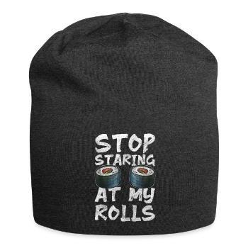 Japanese Cute Soy Food Culture - Jersey Beanie - charcoal grey - Front