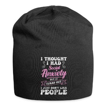 Introverti Solitaire réservé - Bonnet en jersey - noir - Devant