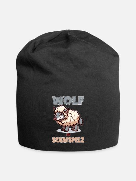 Wolf im Schafspelz - Jersey-Beanie - Schwarz