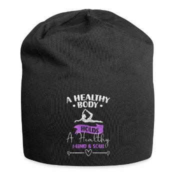 Spa Urlaub Gesundheit Abschalten - Jersey-Beanie - Schwarz - Vorne