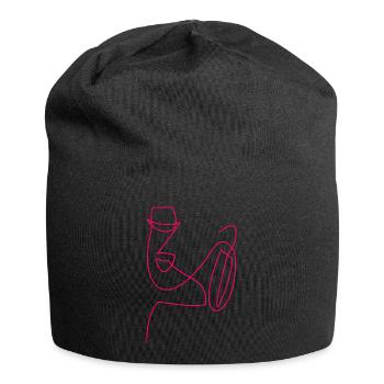 LINIE KUNST FRAU MINIMALISMUS - Jersey-Beanie - Schwarz - Vorne
