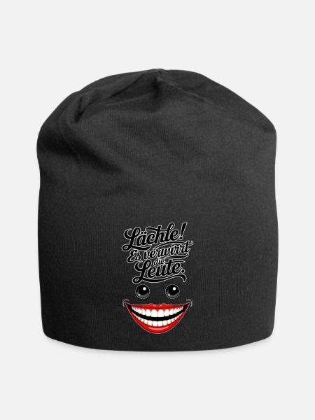 Always smiling - Jersey Beanie - black
