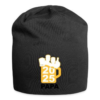 Bier Liga Logo Maßkrug Vatertag 2025 Papa 1 - Jersey-Beanie - Schwarz - Vorne