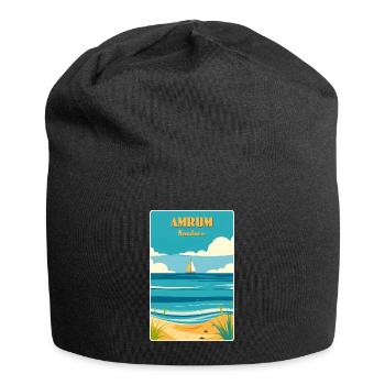 Amrum - Jersey-Beanie - Schwarz - Vorne