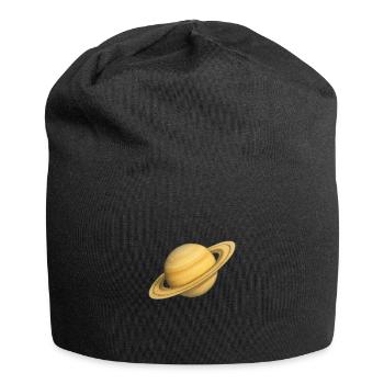 planète anneaux - Bonnet en jersey - noir - Devant