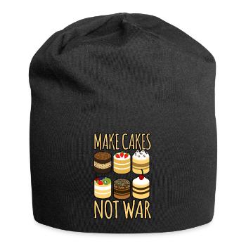 Make Cakes Not War - Jersey Beanie - black - Front