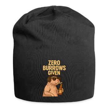 Rebellischer Nacktmull – Zero F*cks Given - Jersey-Beanie - Schwarz - Vorne