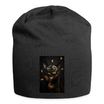Leckerli-Angriffsmodus: Aktiviert! - Jersey-Beanie - Schwarz - Vorne