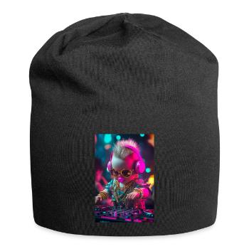 DJ Baby Droppin' Beats - Jersey-Beanie - Schwarz - Vorne