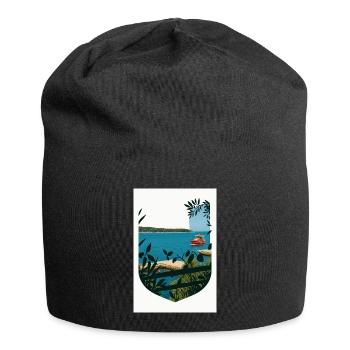 Island view – Croatian relaxation zone - Jersey Beanie - black - Front