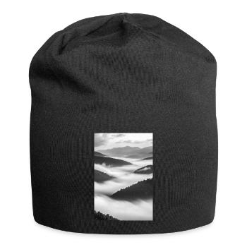 Flüstern im Nebel - Jersey-Beanie - Schwarz - Vorne