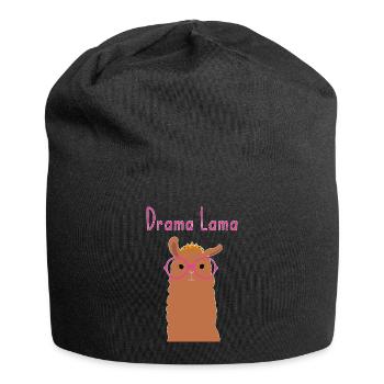 Drama Llama Princess Cool Animals Girls Women - Jersey Beanie - black - Front